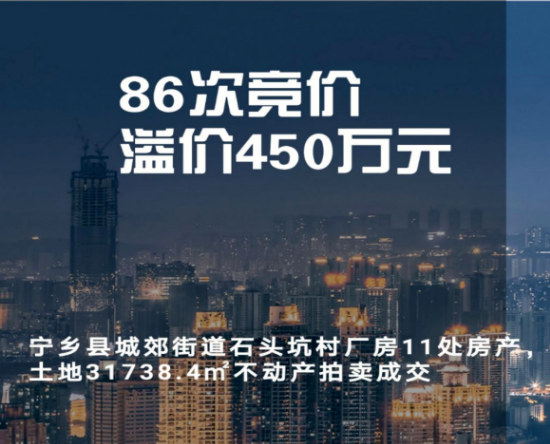 86次競價，溢價450萬元，工業用地拍賣爭奪現場！